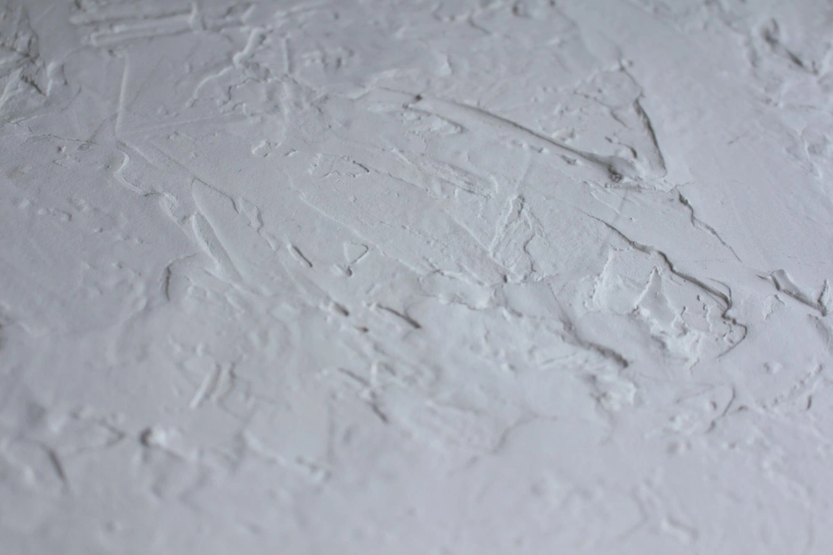Mur intérieur traité en enduit décoratif à la chaux dans une pièce lumineuse